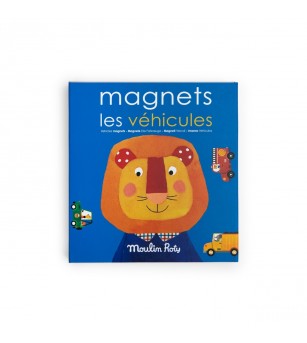 Joc magnetic Vehicule Les Popipop, Moulin Roty - Jucării creativ-educative