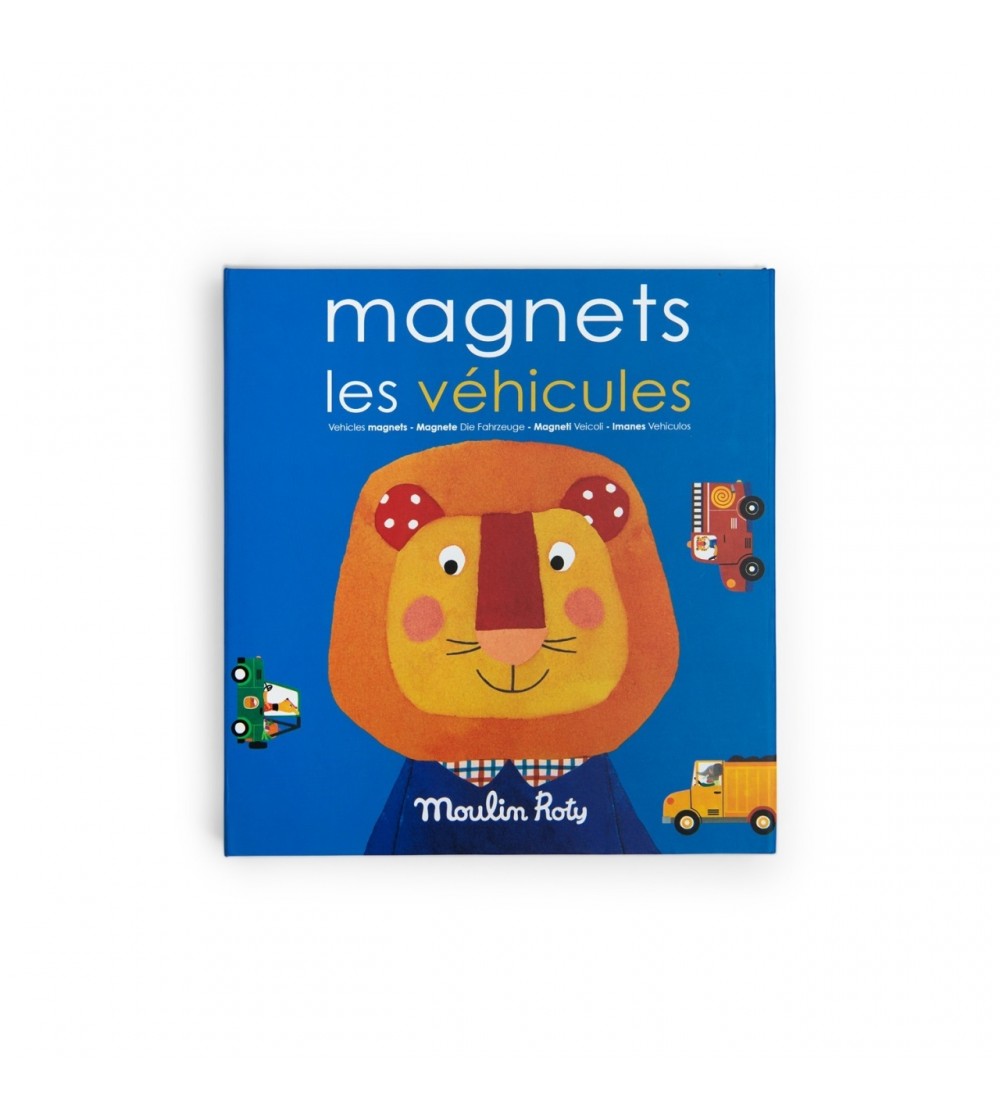 Joc magnetic Vehicule Les Popipop, Moulin Roty - Jucării creativ-educative