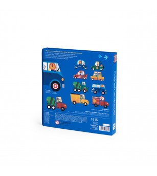 Joc magnetic Vehicule Les Popipop, Moulin Roty - Jucării creativ-educative