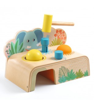 Jucarie bebe din lemn Multi Tap, Djeco - Jucării de lemn si Montessori