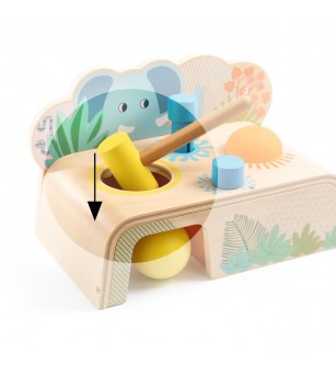 Jucarie bebe din lemn Multi Tap, Djeco - Jucării de lemn si Montessori