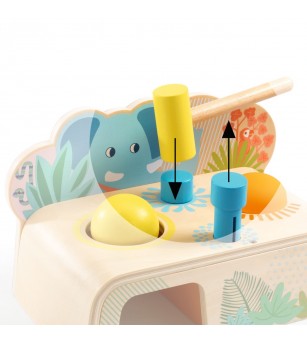 Jucarie bebe din lemn Multi Tap, Djeco - Jucării de lemn si Montessori