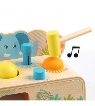 Jucarie bebe din lemn Multi Tap, Djeco - Jucării de lemn si Montessori