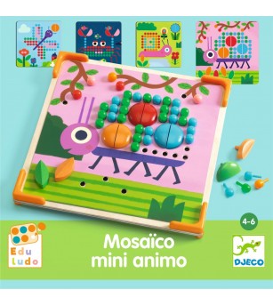 Jucarie educativa Mozaic mini animo, Djeco - Mozaic copii