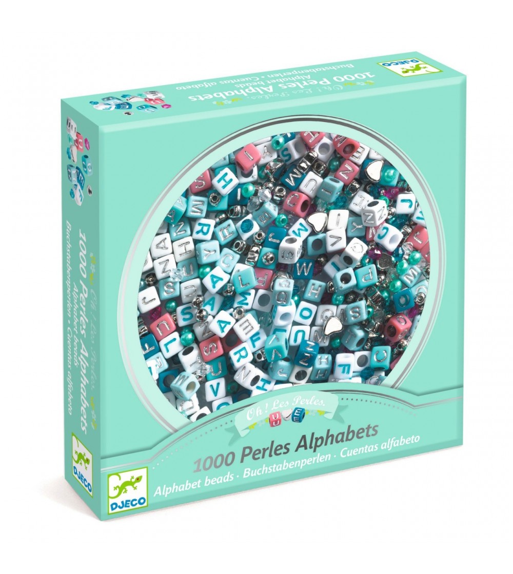 Margele litere argintii, Djeco - Seturi cu mărgele și brățări