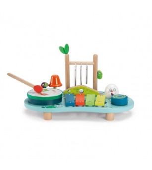 Masuta muzicala cu activitati multiple, Moulin Roty - Set instrumente muzicale