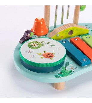 Masuta muzicala cu activitati multiple, Moulin Roty - Set instrumente muzicale