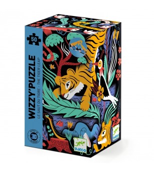 Puzzle 3D Saltul Tigrului, Djeco - Puzzle 3D