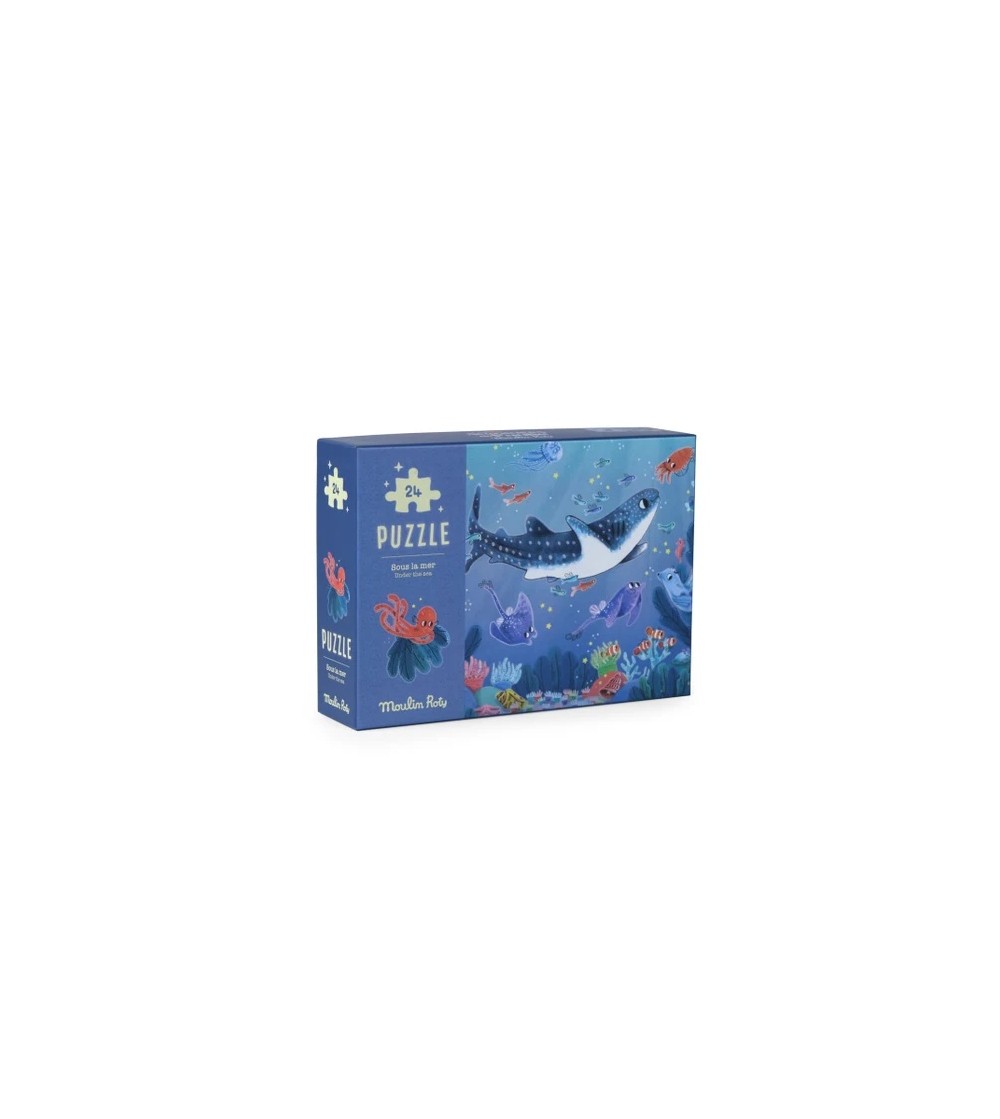 Puzzle fosforescent Sub apa -Aventurile lui Paulie, Moulin Roty - Puzzle copii