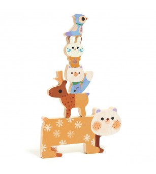 Puzzle lemn animale simpatice, Djeco - Puzzle incastru