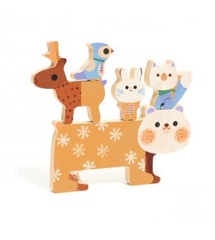 Puzzle lemn animale simpatice, Djeco - Puzzle incastru