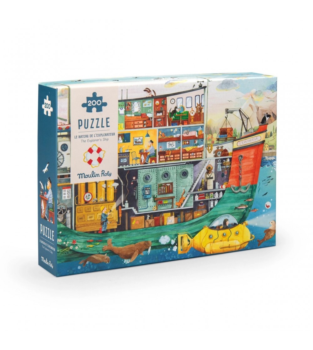 Puzzle observatie Sub apa, Moulin Roty - Puzzle copii