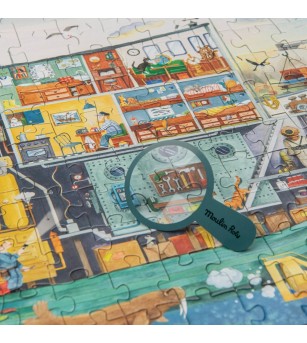 Puzzle observatie Sub apa, Moulin Roty - Puzzle copii