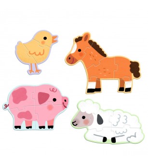 Puzzle progresiv La ferma, Djeco - Puzzle copii