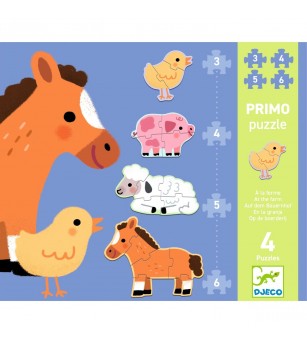 Puzzle progresiv La ferma, Djeco - Puzzle copii