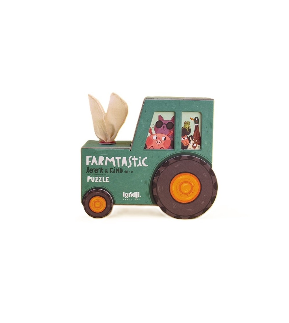 Puzzle si joc de observatie Farmtastic, Londji - Puzzle copii