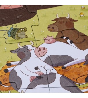 Puzzle si joc de observatie Farmtastic, Londji - Puzzle copii