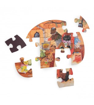Set 4 mini puzzle-uri O zi perfecta, Moulin Roty - Puzzle copii