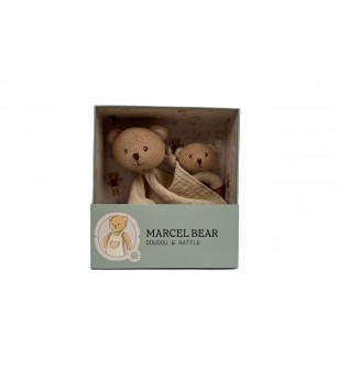 Set cadou Doudou + zornaitoare cu ursuletul Marcel, Egmont Toys - Jucării bebeluși