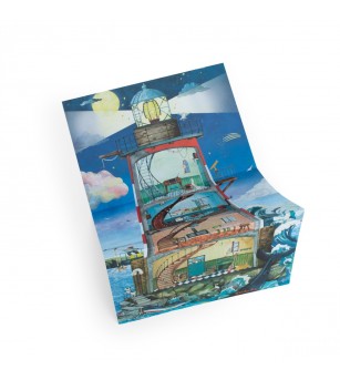 Set creativ de transfer Farul, Moulin Roty - Seturi cu stickere și colaje