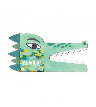 Set creativ DIY Masca pentru copii Crocodil, Londji - Seturi cu stickere și colaje