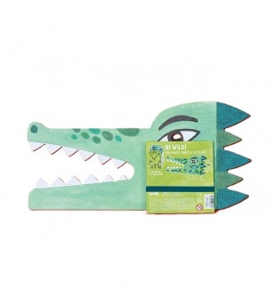 Set creativ DIY Masca pentru copii Crocodil, Londji - Seturi cu stickere și colaje