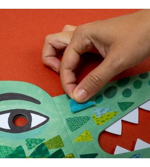 Set creativ DIY Masca pentru copii Crocodil, Londji - Seturi cu stickere și colaje
