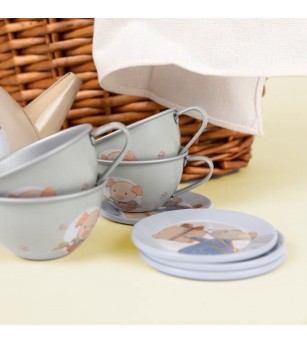 Set de ceai in cos impletit, Egmont Toys - Bucătărie copii