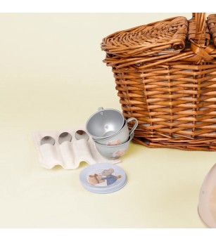 Set de ceai in cos impletit, Egmont Toys - Bucătărie copii