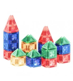 Set de construit cu mini placi magnetice, Cleverclixx - Jucarii magnetice