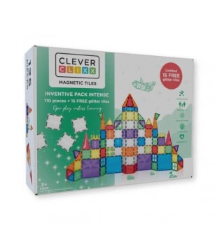 Set magnetic de construit 125 piese, Cleverclixx - Jucarii magnetice
