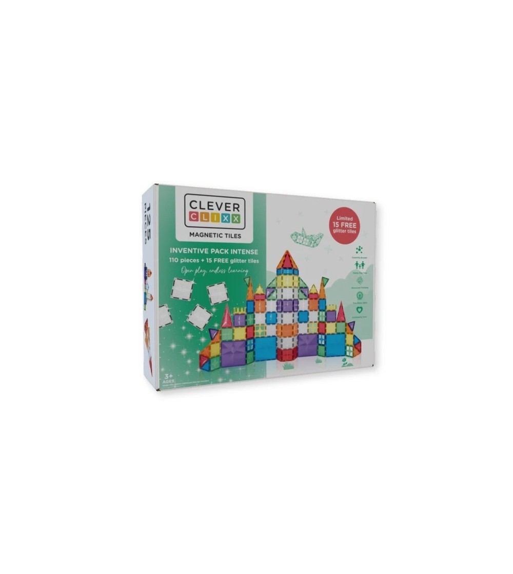 Set magnetic de construit 125 piese, Cleverclixx - Jucarii magnetice