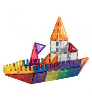 Set magnetic de construit 125 piese, Cleverclixx - Jucarii magnetice