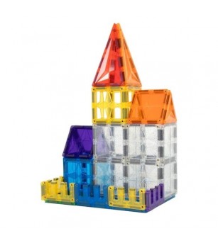 Set magnetic de construit 125 piese, Cleverclixx - Jucarii magnetice