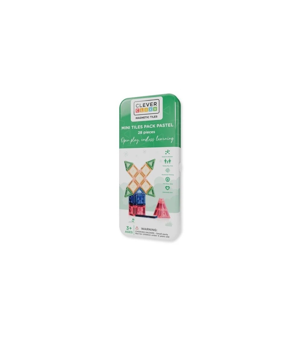 Set magnetic de construit cu placute mici, Cleverclixx - Jucarii magnetice