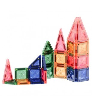 Set magnetic de construit cu placute mici, Cleverclixx - Jucarii magnetice