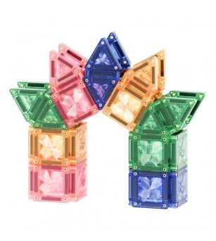 Set magnetic de construit cu placute mici, Cleverclixx - Jucarii magnetice