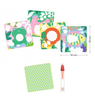 Set pictura cu apa Animale din gradina, Djeco - Pictura cu apa