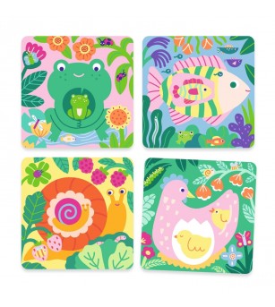 Set pictura cu apa Animale din gradina, Djeco - Pictura cu apa