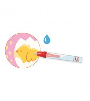 Set pictura cu apa Animale din gradina, Djeco - Pictura cu apa