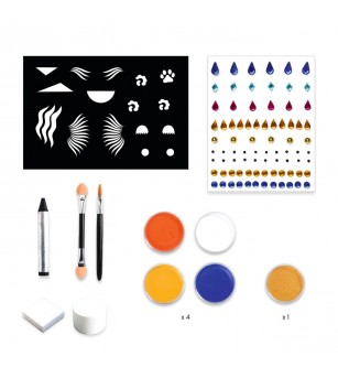 Set pictura pe fata Animale salbatice, Djeco - Pictura pe față