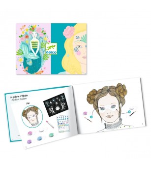 Set pictura pe fata culori sidefate, Djeco - Pictura pe față