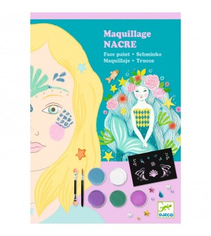 Set pictura pe fata culori sidefate, Djeco - Pictura pe față