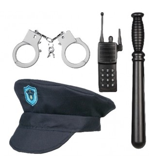 Vesta Politist cu accesorii pentru copii, Souza! - Costume de carnaval