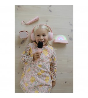 Set Karaoke Lalarma, cu Microfon + boxa cu Bluetooth, Rose - Top cadouri copii