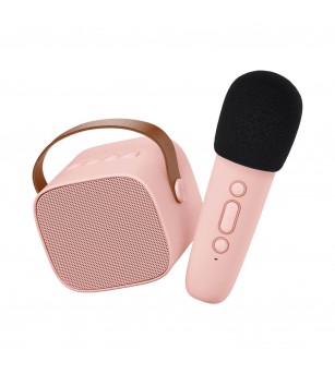 Set Karaoke Lalarma, cu Microfon + boxa cu Bluetooth, Rose - Top cadouri copii