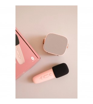 Set Karaoke Lalarma, cu Microfon + boxa cu Bluetooth, Rose - Top cadouri copii