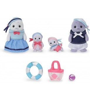 Figurine Sylvanian Families 5759 - Familia Focă - CUTIE DETERIORATA - Figurine