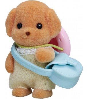 Figurină Sylvanian Families 5411 - bebeluș cateluș Pudel - Figurine