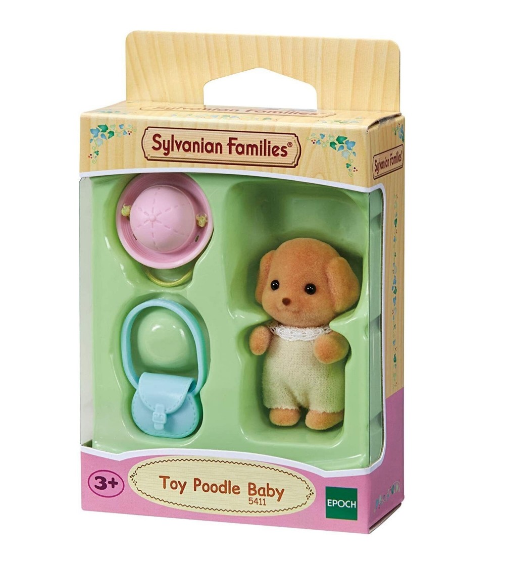Figurină Sylvanian Families 5411 - bebeluș cateluș Pudel - Figurine